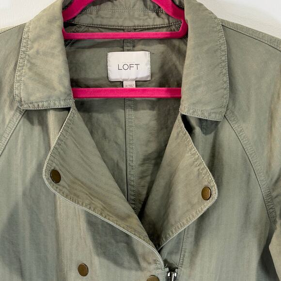 Loft Lightweight Khaki Green Half Zip Jacket Size M - Picture 7 of 9